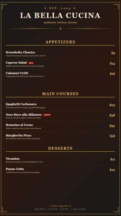 menu_restaurant