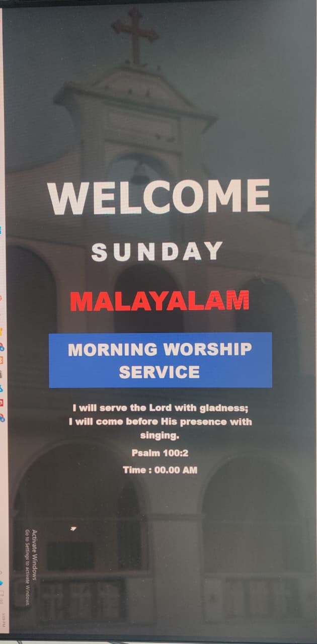 Welcome Sunday